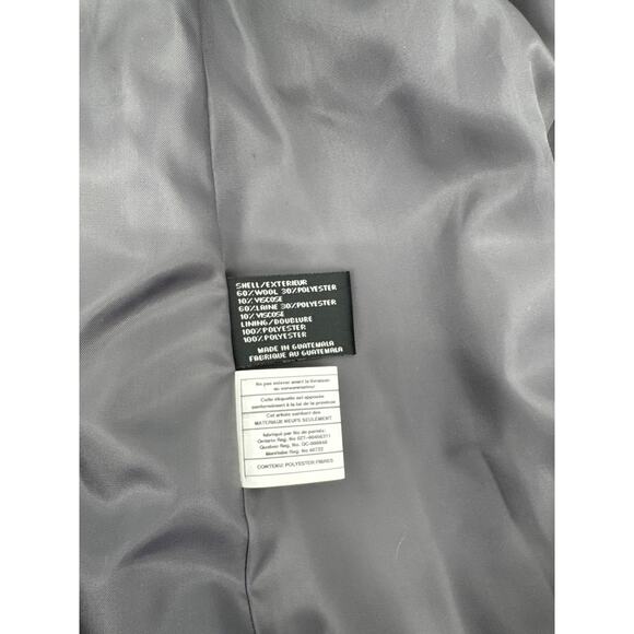 Via Spiga Gray Wool Blend Belted Peacoat Structured Winter Coat Size 4 EUC - Picture 5 of 8